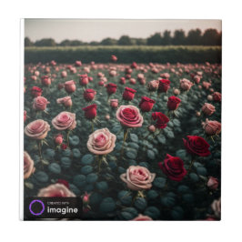 Azulejo de cerámica flores rosas kakelplatta