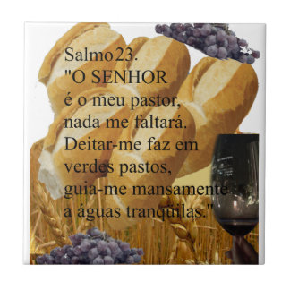 Azulejo de cerâmica | Salmo 23 Kakelplatta
