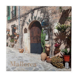 azulejo de Valldemossa en la isla de Mallorca Kakelplatta