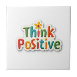 Azulejo Decorativo Think Positive Kakelplatta
