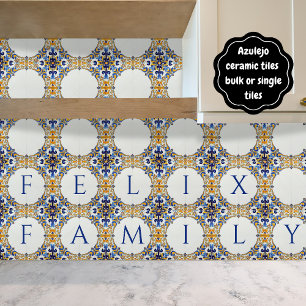 Azulejo Färgrik Skylt Med Anpassat Namn Plakett Kakelplatta