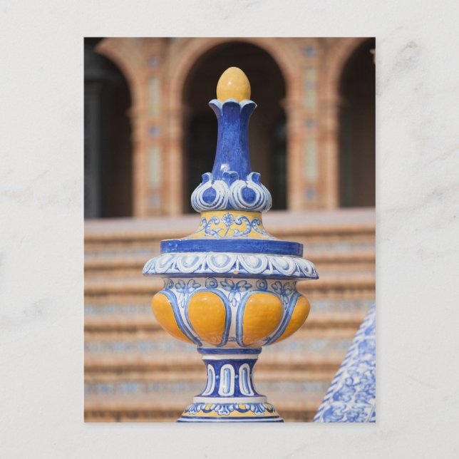 Azulejo Glasad Toppdekoration Vykort (Framsida)
