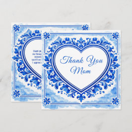💙Azulejo Heart Tacksamhetsplatta Tack Kort