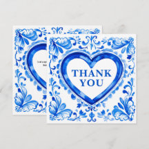 💙Azulejo Hjärtat Tack‑Keramikplatta