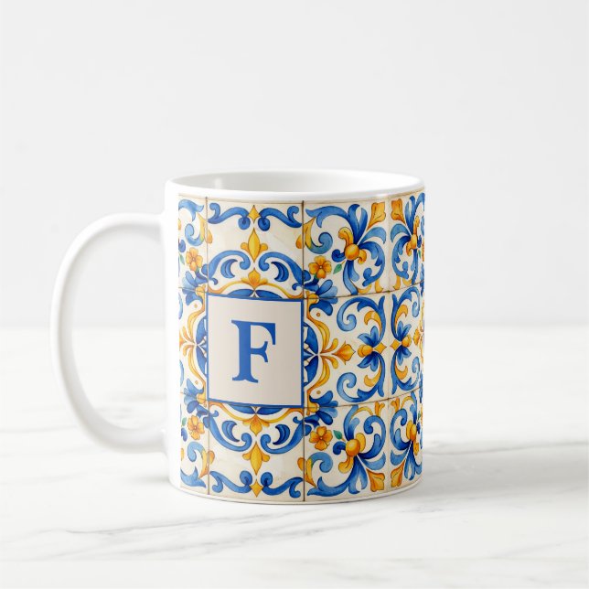 Azulejo Initial Power är inte en mening eller text Kaffemugg (Vänster)