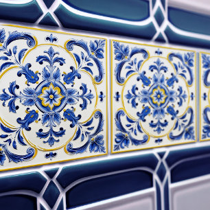 Azulejo Lissabon Mönstrad Talavera Keramisk Design Kakelplatta