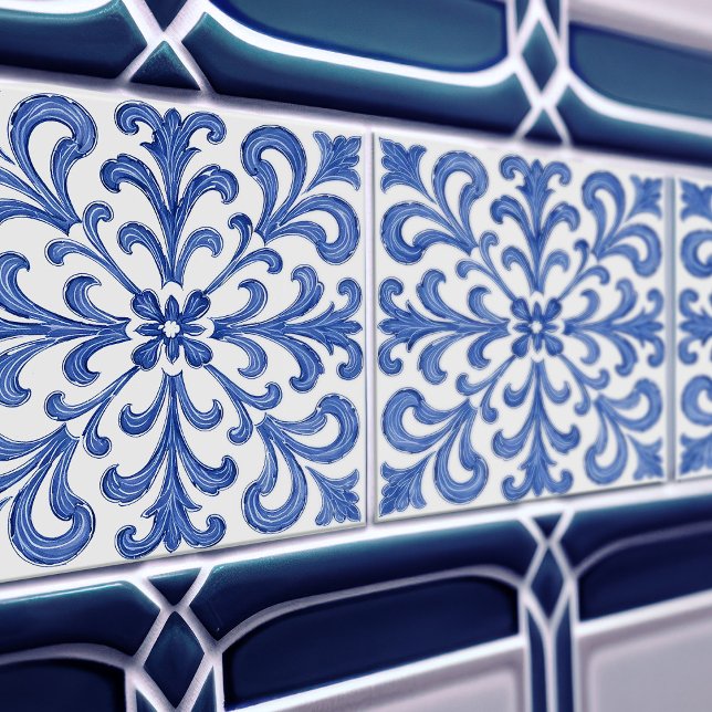 Azulejo Lissabon Mönstrad Talavera Keramisk Design Kakelplatta (Skapare uppladdad)