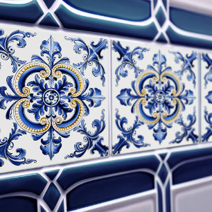 Azulejo Lissabon Mönstrad Talavera Keramisk Design Kakelplatta