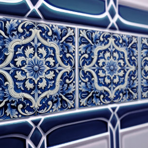 Azulejo Lissabon Patterned Talavera Ceramic Design Kakelplatta
