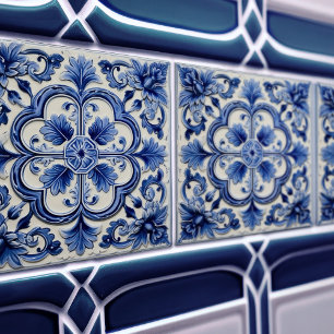 Azulejo Lissabon Patterned Talavera Ceramic Design Kakelplatta