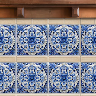 Azulejo Lissabon Patterned Talavera Ceramic Design Kakelplatta
