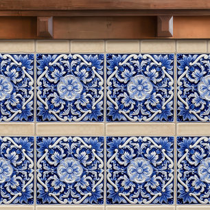 Azulejo Lissabon Patterned Talavera Ceramic Design Kakelplatta