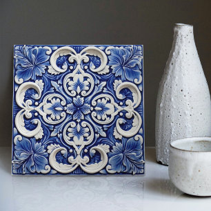 Azulejo Lissabon Patterned Talavera Ceramic Design Kakelplatta