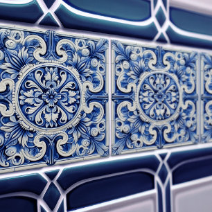 Azulejo Lissabon Patterned Talavera Ceramic Design Kakelplatta