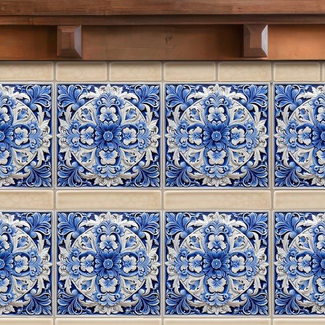 Azulejo Lissabon Patterned Talavera Ceramic Design Kakelplatta (Skapare uppladdad)