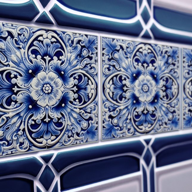 Azulejo Lissabon Patterned Talavera Ceramic Design Kakelplatta (Skapare uppladdad)