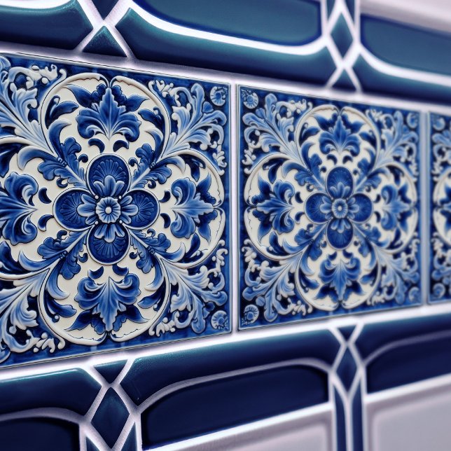 Azulejo Lissabon Patterned Talavera Ceramic Design Kakelplatta (Skapare uppladdad)