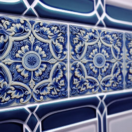 Azulejo Lissabon Patterned Talavera Ceramic Design Kakelplatta