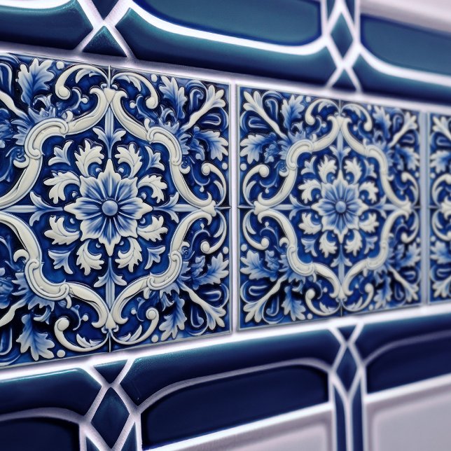 Azulejo Lissabon Patterned Talavera Ceramic Design Kakelplatta (Skapare uppladdad)