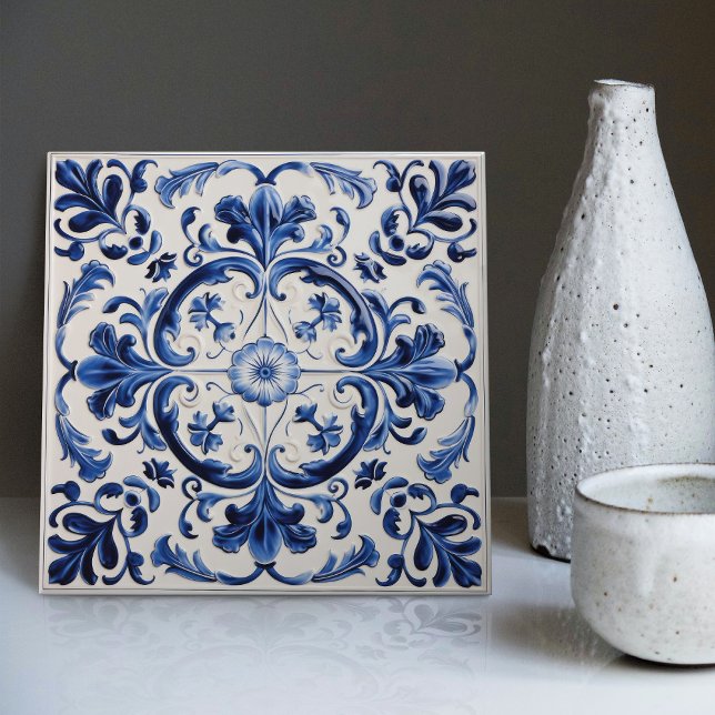 Azulejo Lissabon Patterned Talavera Ceramic Design Kakelplatta (Skapare uppladdad)