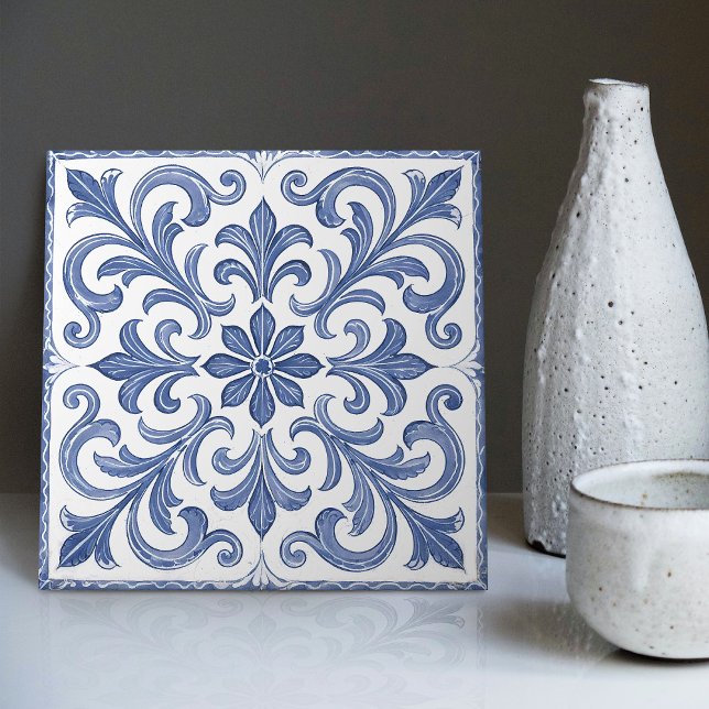 Azulejo Lissabon Patterned Talavera Ceramic Design Kakelplatta (Skapare uppladdad)