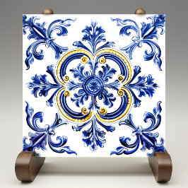 Azulejo Lissabon Patterned Talavera Ceramic Design Kakelplatta