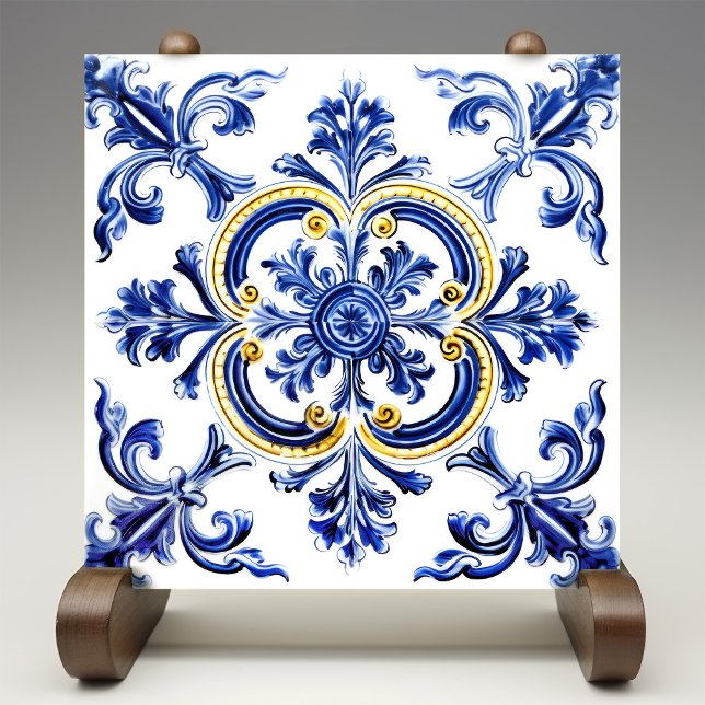 Azulejo Lissabon Patterned Talavera Ceramic Design Kakelplatta (Skapare uppladdad)