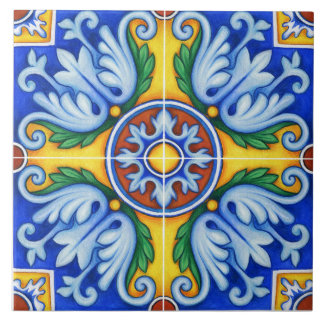 Azulejo Lissabon Patterned Talavera Ceramic Design Kakelplatta