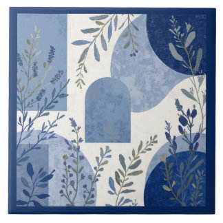 Azulejo Mediterranean Blue Botanical Kakelplatta