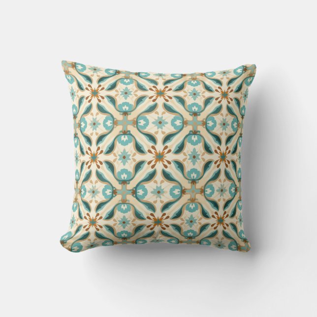 Azulejo Minty Mocha Mozaik Kudde (Framsida)