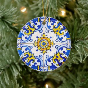 Azulejo Panel Tiles Family jul Julgransprydnad Keramik