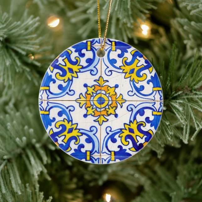Azulejo Panel Tiles Family jul Julgransprydnad Keramik (Träd)