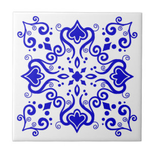 Azulejo Portugals Blue White A01 Kakelplatta