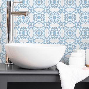 Azulejo Portugals Medelhavsljusblå vit Kakelplatta