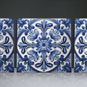 Azulejo portugisisk marin Lissabon Ornamental Art Kakelplatta