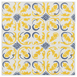 Azulejo Portugisiska Gulten för Medelhavsområdet & Tyg