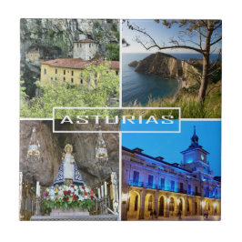 azulejo Principado de Asturias en España - Spain Kakelplatta