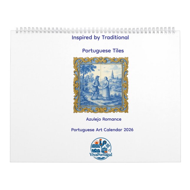 Azulejo Romance Portuguese Art Calendar 2026 Kalender (Omslag)