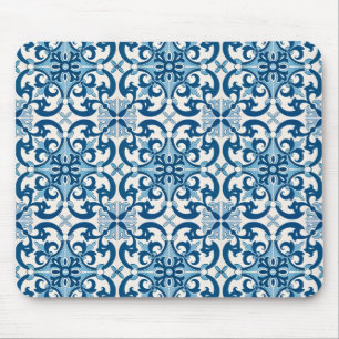 Azulejo Tile Mönster Indigo Blue White Musmatta
