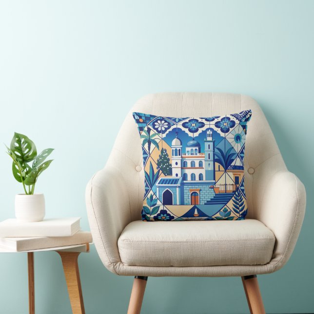 Azulejo Tiles Mönster Kudde (Stol)