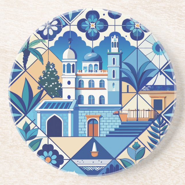 Azulejo Tiles Mönster Underlägg (Framsidan)