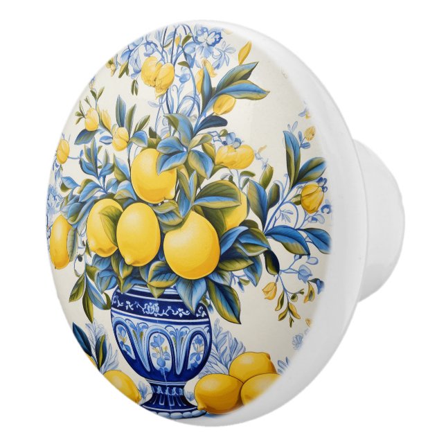 💙 💛 Azulejos Amalfi Charm Knopp (Höger)