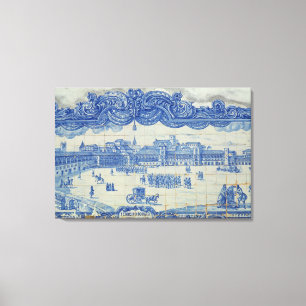 Azulejos belägger med tegel att visa Pracaen gör Canvastryck