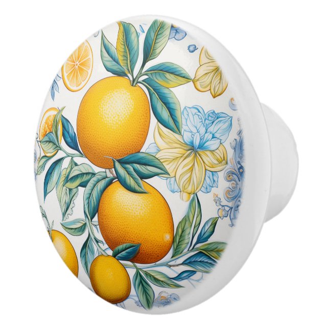 💙 💛 Azulejos Citrus Bloom Knopp (Höger)