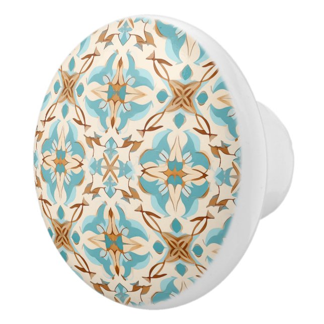 💙 💛 Azulejos Coastal Mocha Knopp (Höger)