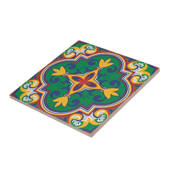 💛 💚 Azulejos, dekorativa mönster från Lissabon Kakelplatta (Sidan)