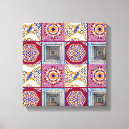 Azulejos Geometric Tiles med en CG-vrid Canvastryck