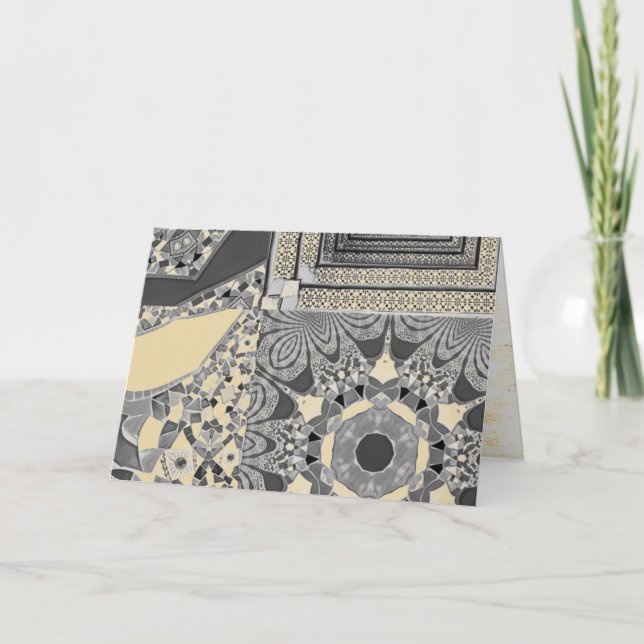 Azulejos Geometric Tiles med en CG-vrid Kort (Framsida)