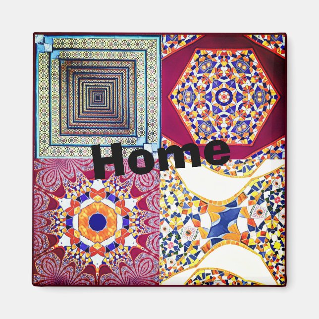 Azulejos Geometric Tiles med en CG-vrid Magnet (Framsidan)