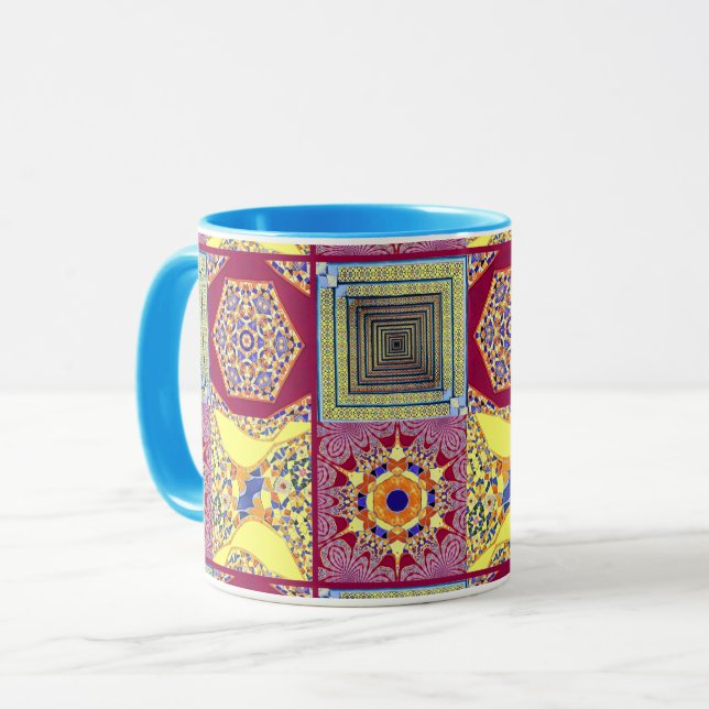 Azulejos Geometric Tiles med en CG-vrid Mugg (Framsida vänster)